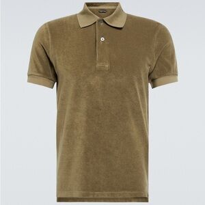 Tom Ford Olive Green Terry Polo